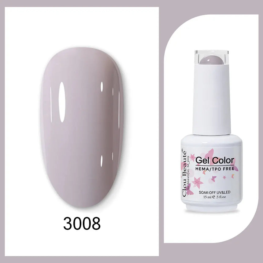 Clou Beaute 15ml Red Black White Green Neon Gel Nail Polish Base Top Coat Velvet Top 400 Colors Semi Permanent Gel Nail Varnish