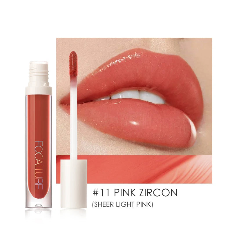 Wholesale FOCALLURE Makeup Lip Gloss Moisturizing Long Lasting Juicy Jelly Lip Tint Shiny Transparent Lipgloss Women's Cosmetics
