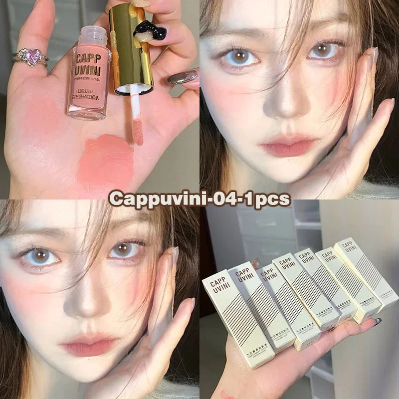 Glitter Liquid Eyeshadows 6 Color Contour Makeup Lasting Matte Natural Cheek Contour Blush Pigment Milk Coffee Shadow Cosmetics