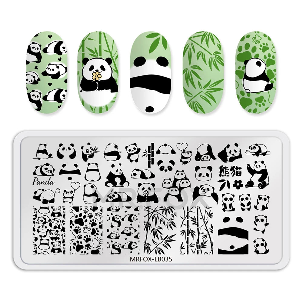 1PCS Blue Ocean Animal Nail Art Stamping Plates Fish Image Stencils for Nails Stamp Tools Manicure Template