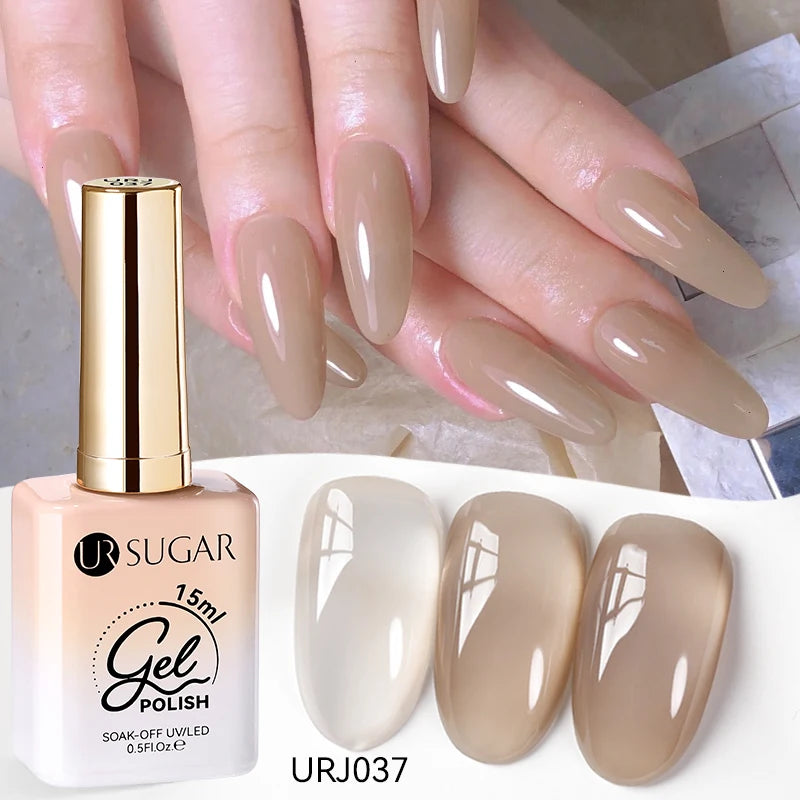UR SUGAR 15ml No Wipe Top Base Gel Nail Gel Polish Matte Top Coat Enhancer Varnish Semi Permanent Soak Off UV LED Nail Art