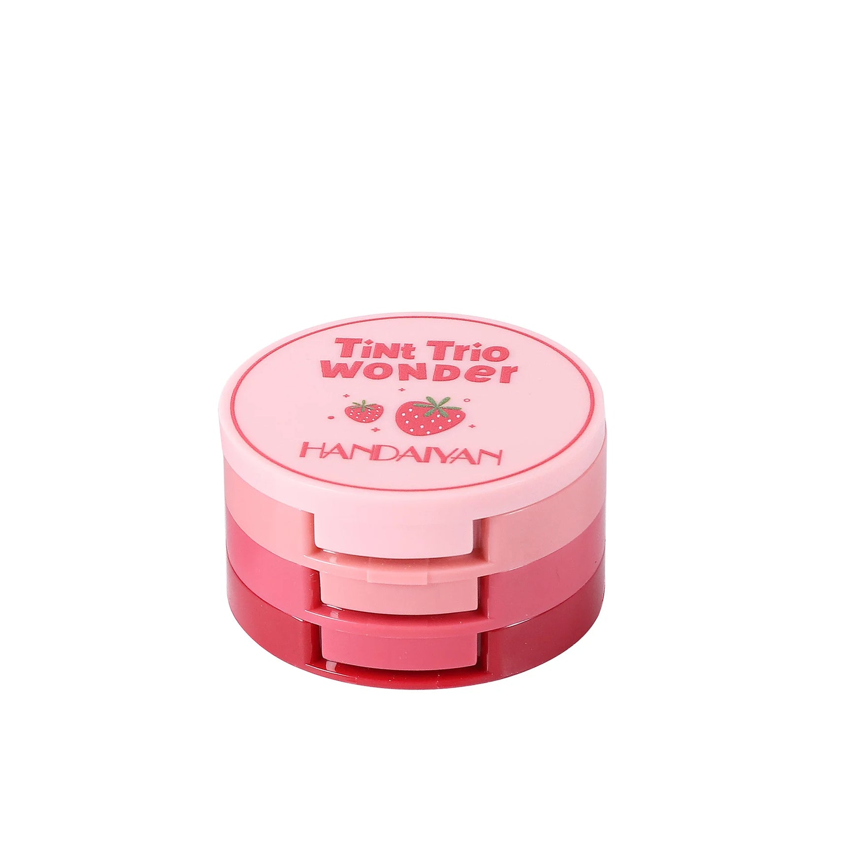 HANDAIYAN 3-in-1 Multi-Color Matte Blush Tray Folding 3-Color Velvet Mousse Lip Mud Natural