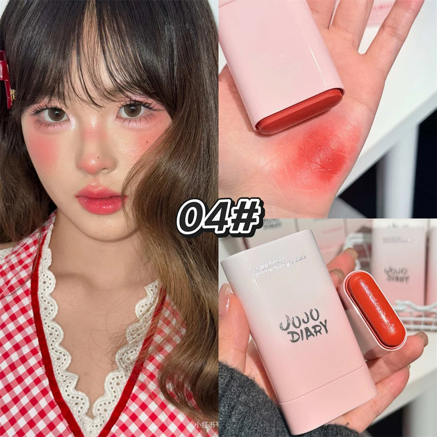 Monochrome Creamy Blush Makeup Multi Stick for Lip & Cheek Rouge Tint Moisturizer Pink Peach Cream Blusher Brightening Skin Tone