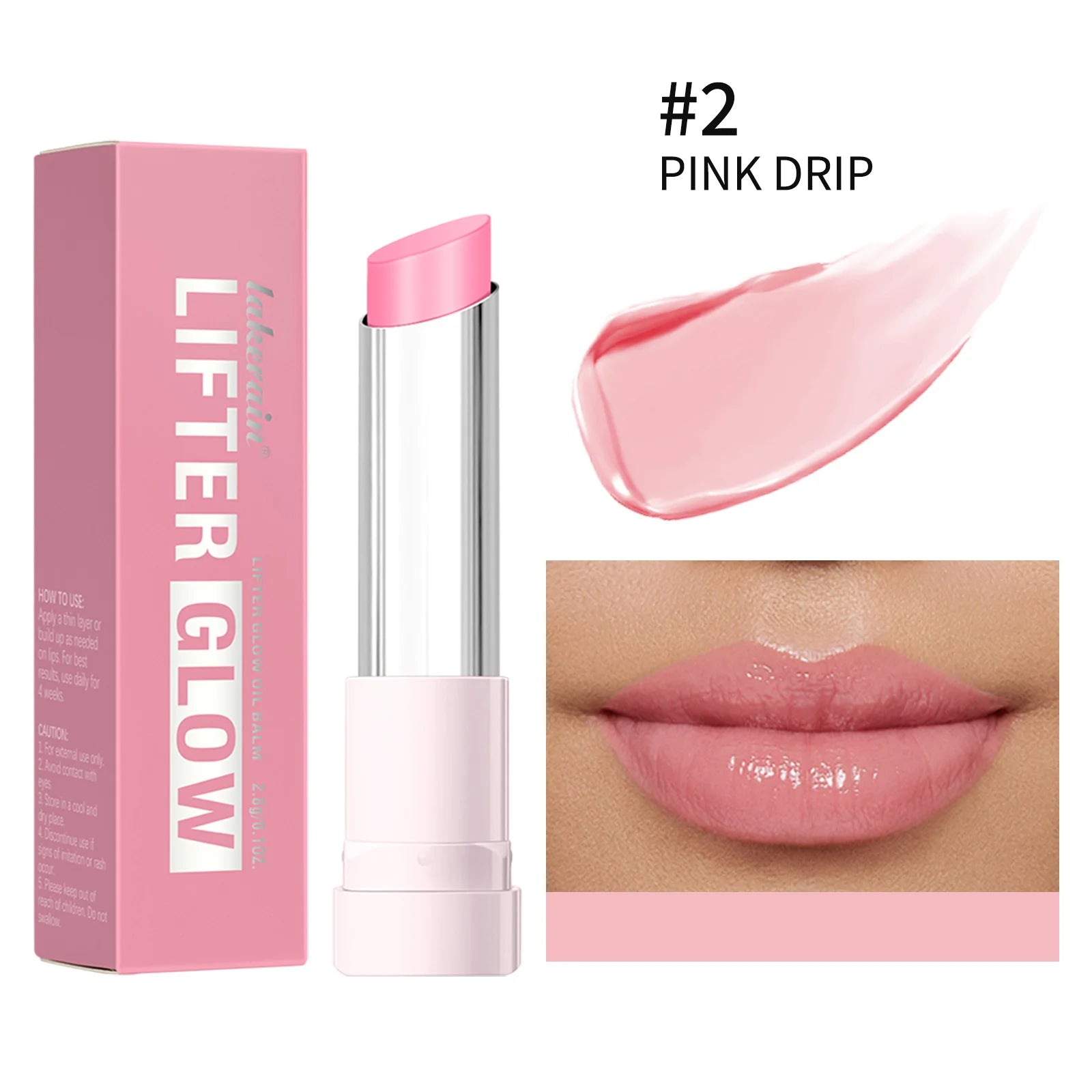 Lip Balm Lifter Glaze Oil Balm with Hyaluronic Acid and Hydrating Oil Blend with 24HRs of Smooth Moisturizing Shine Pink Makeup
