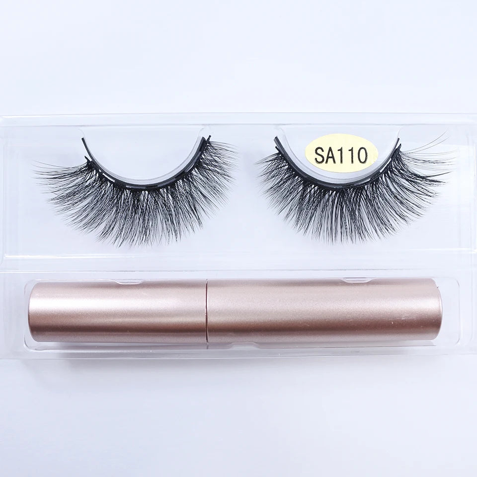 REDSIREN Natural Magnetic Lashes Makeup 1/5Pairs Reusable Magnetic False Eyelashes and Eyeliner Kit