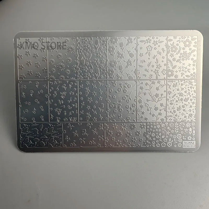 XMQ NAIL ART STAMPING PLATES CHECK TEMPLATES FLOWERS IMAGEPLATE