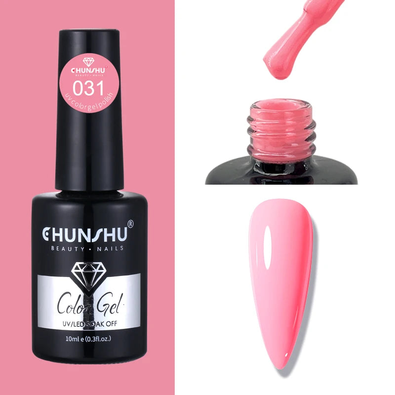 CHUNSHU 10ml Gel Nail Polish Soak Off Semi-Permanent Varnish Professional Salon UV LED Nails Art Gel No Smell All Seasons Colors