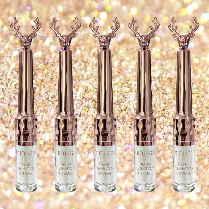 Christmas Limited Liquid Antler White Glitter Eye Shadow Lasting Color Easy Makeup Eye Makeup Holiday Gift