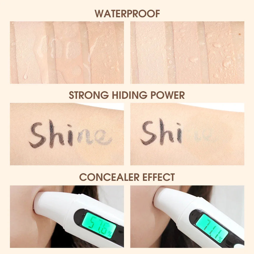 O.TWO.O Cushion Foundation 3 Colors Air Cushion BB Cream Full Coverage Breatheable Concealer Waterproof Face Foundation