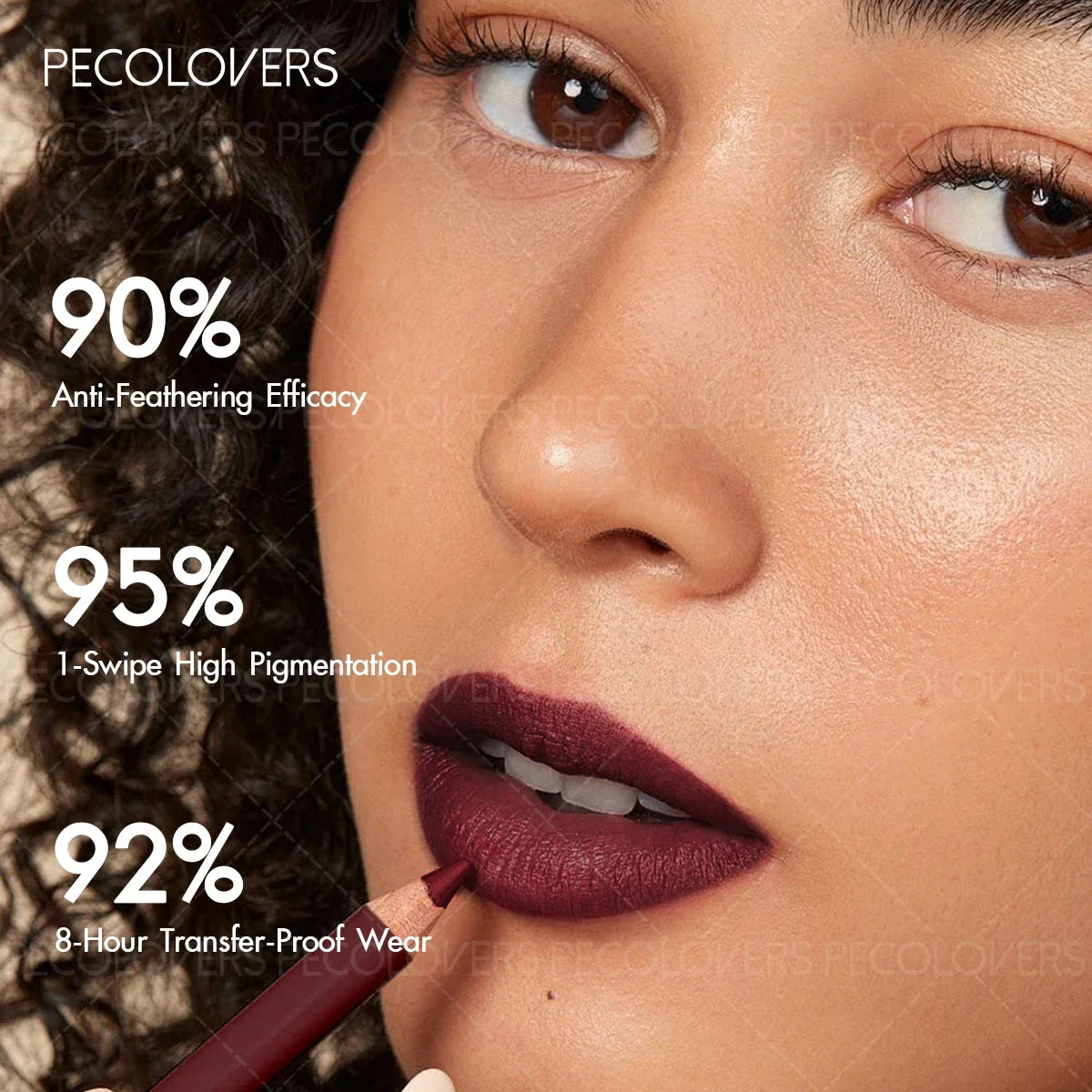 1PC Matte Lip Liner - Pencil Formula, Nude Pink/Brown/Red, Smooth Effect, Three-dimensional Lip, Beginner-friendly