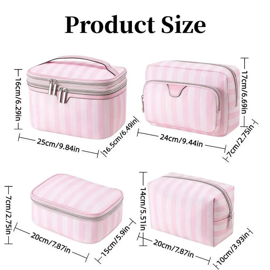 Large Capacity Handheld Makeup Bag Portable Oxford Cloth Cosmetic Storage Bag Travel Design Minimalist Style Wash Bags
