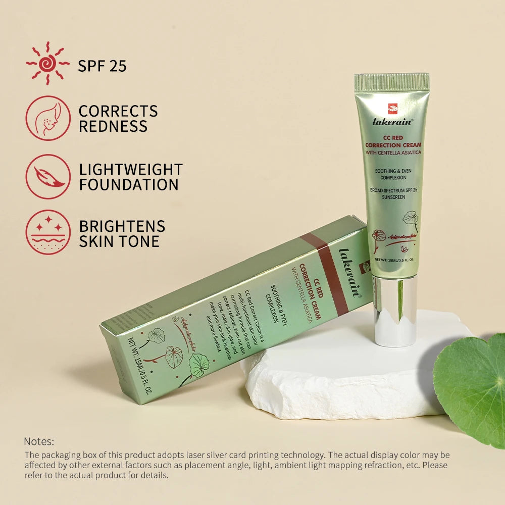 3pcs CC Cream Color-Changing Liquid Foundation | High Coverage Korean Centella Extract, Smooth Base Makeup for Face