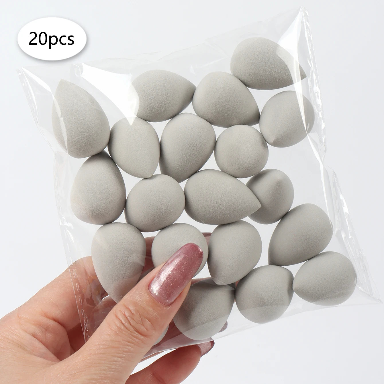 20 件装 Mini Finger Puff Beauty Cosmetic Foundation Cosmetic Sponge Makeup Blender Suitable for Cream & Powder Concealer