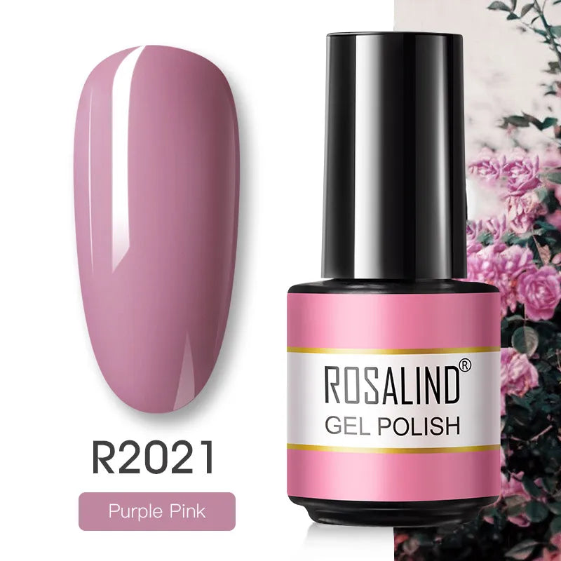 ROSALIND Gel Nail Polish Matte Base Top Coat For Soak Off Gel Polish UV LED Gel Semi Permanent Varnishes Design Nail Art
