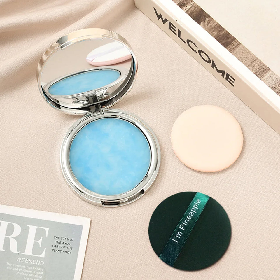 1PC Candy Bella Candy Blue Sky Cloud powder Skin friendly Natural Face Long lasting Powder Cosmetics