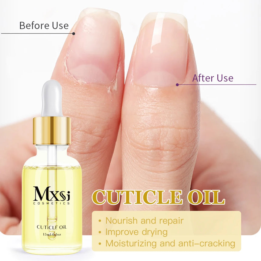 15ML Dried Flower Cuticle Nutrient Oil Nourish Restore Damaged Nails Vitamin Nail Polish Care Oil Soften Moisturizes Strength