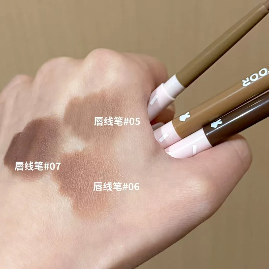 Hyntoor Lip Liner Pen Mud Matte Waterproof Professional Lipliner Pencil Matte Lip Non-stick Cup Nude Gothic Lipstick Concealer