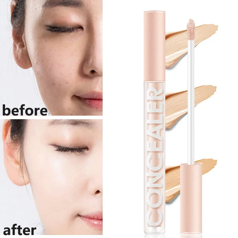 Even Skin Tone Moisturizing Oil Control Liquid Concealer Freckles Covering Acne Marks Dark Circles Concealer Face/Eye's Makeup