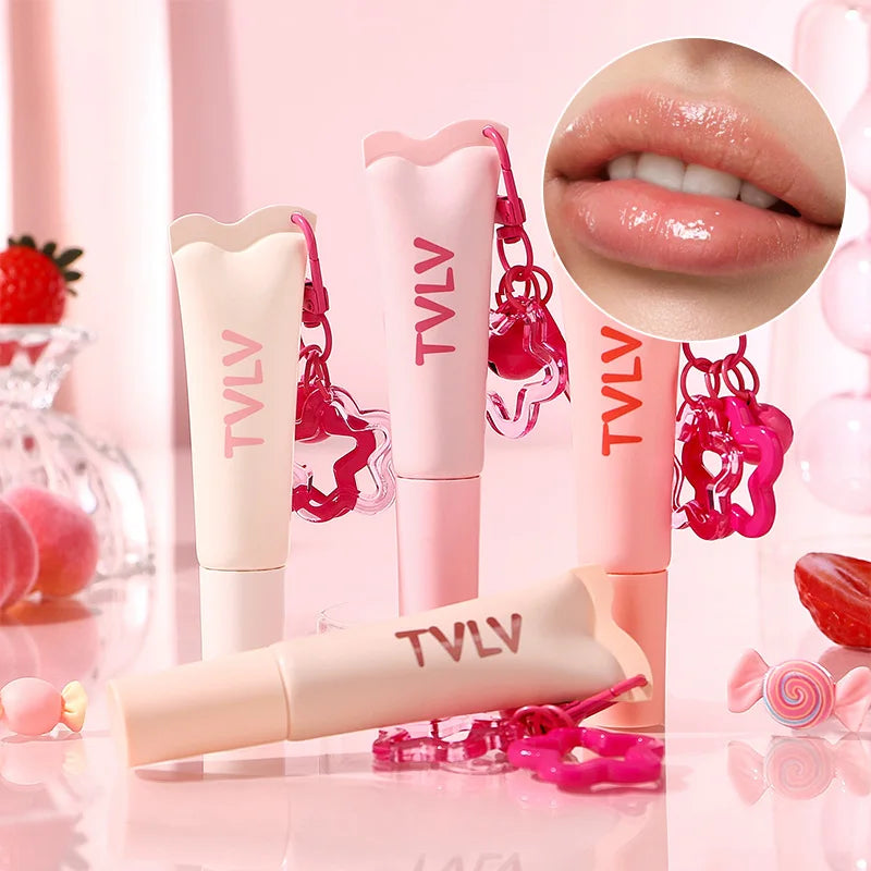 Tvlv Color Lip Gloss Lip Balm Lip Oil 3-in-1 |   Essential Moisturizing Lip Care for Fall and Winter, Improves Lip Wrinkles, Prevents Cracking, and Enhances Tone.