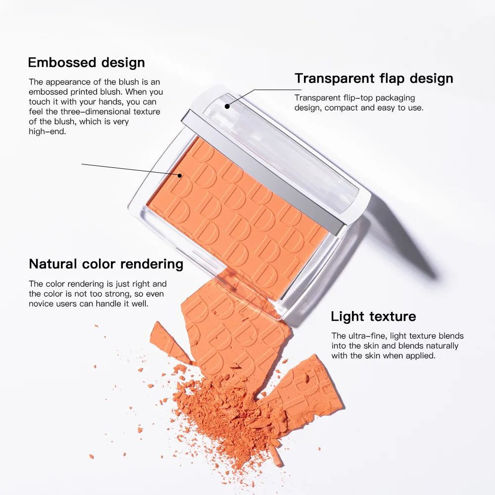 Single Color Blush Silky Texture High Color Rendering No Powder Feeling Low Saturation Long-lasting Natural Matte Blush Cream