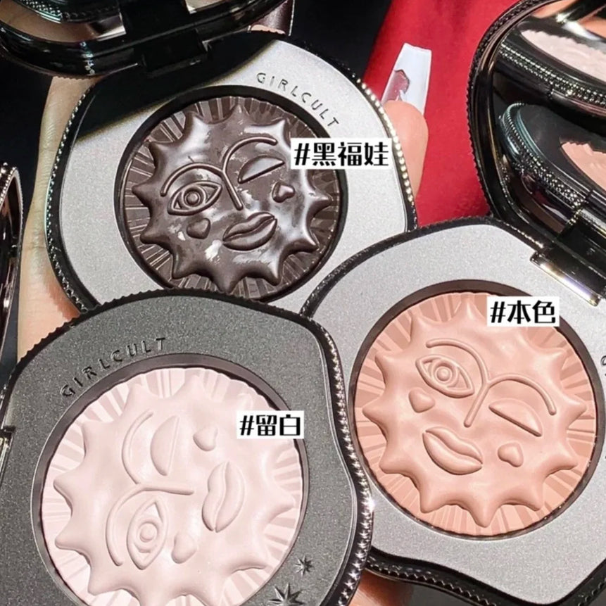 Girlcult Emotional Powder Blush Black Fuwa Cream Blusher Highlight Expansion Color White Nude Color Fine Matte Cold Natural