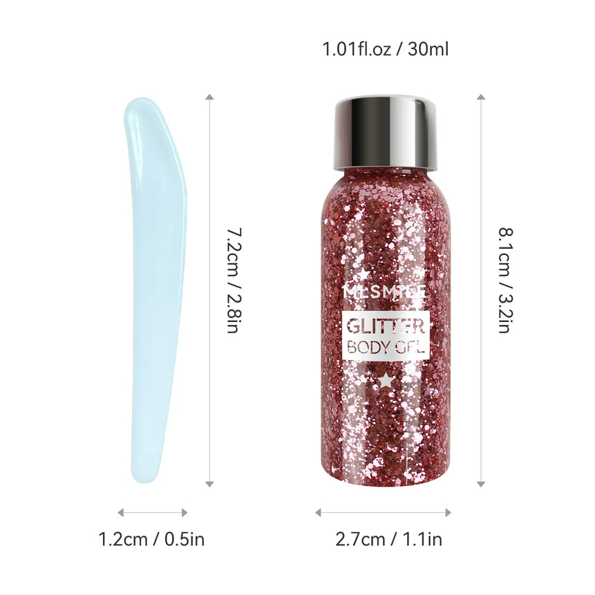 Eye Glitter Nail Hair Body Face Gel Art Waterproof High Gloss Glitter Body Multifunctional Makeup Decoration Party Festival