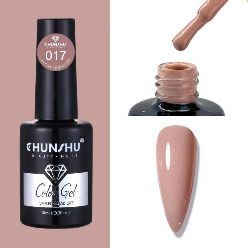 CHUNSHU 10ml Gel Nail Polish Soak Off Semi-Permanent Varnish Professional Salon UV LED Nails Art Gel No Smell All Seasons Colors