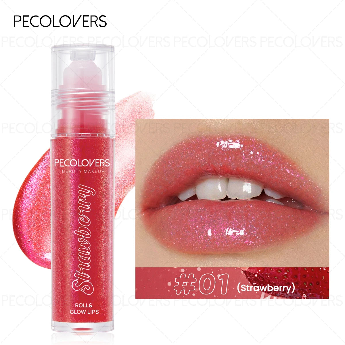 1PC Roll-on Lip Oil Plumper Lip Gloss, Lightweight & Sparkling, Long Lasting Lips Makeup Cosmetics