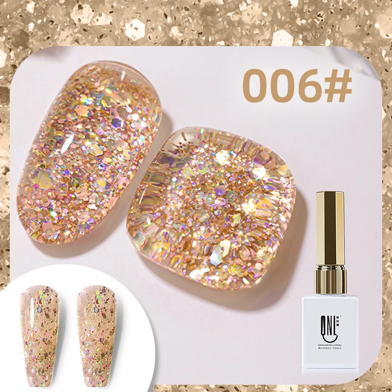 15ml Super Reflective Flash Disco Nail Gel Polish Relective Glitter Semi Permanent Nail Art Varnish For Manicures