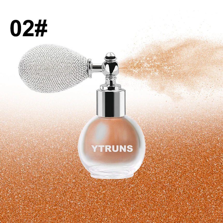 Star glitter spray, body makeup highlighter, 3D glitter powder, suitable for performance and dance party