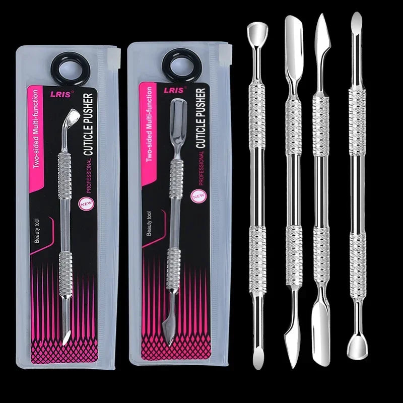 Hook Type Cuticle Pusher Nail Polish Remover Gel Nail Polish Peeler Scraper Stainless Steel Clean Manicure Tool for Nail Art