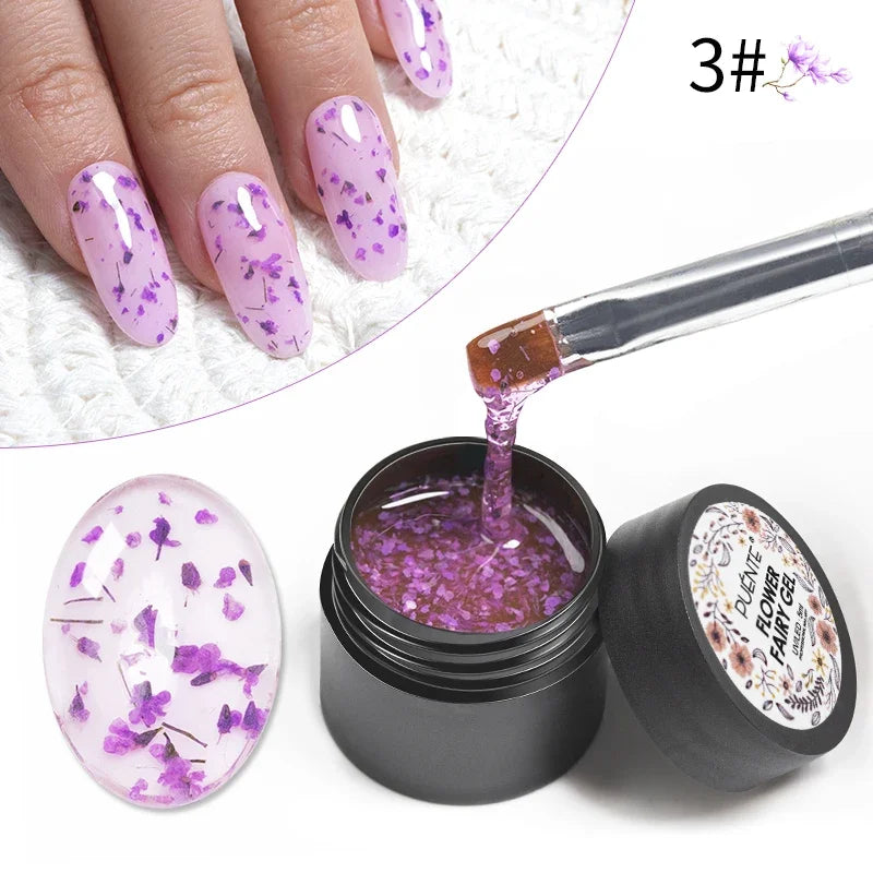 PUENTE Sparkle Platinum Gel Nail Polish 5ML Shiny Gold Silver Glitter Painting Gel Drawing Semi Permanent Varnish For Manicure