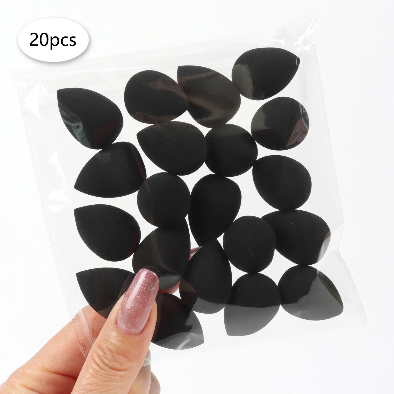 20 件装 Mini Finger Puff Beauty Cosmetic Foundation Cosmetic Sponge Makeup Blender Suitable for Cream & Powder Concealer