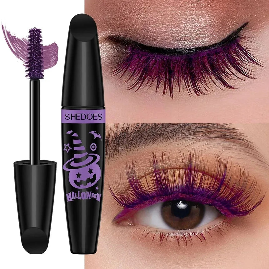 10 Color Waterproof Volumizing Mascara Smudge-Proof Curling Long-Lasting Sapphire Blue Pink Mascara for Bold Eye Look Cosmetics