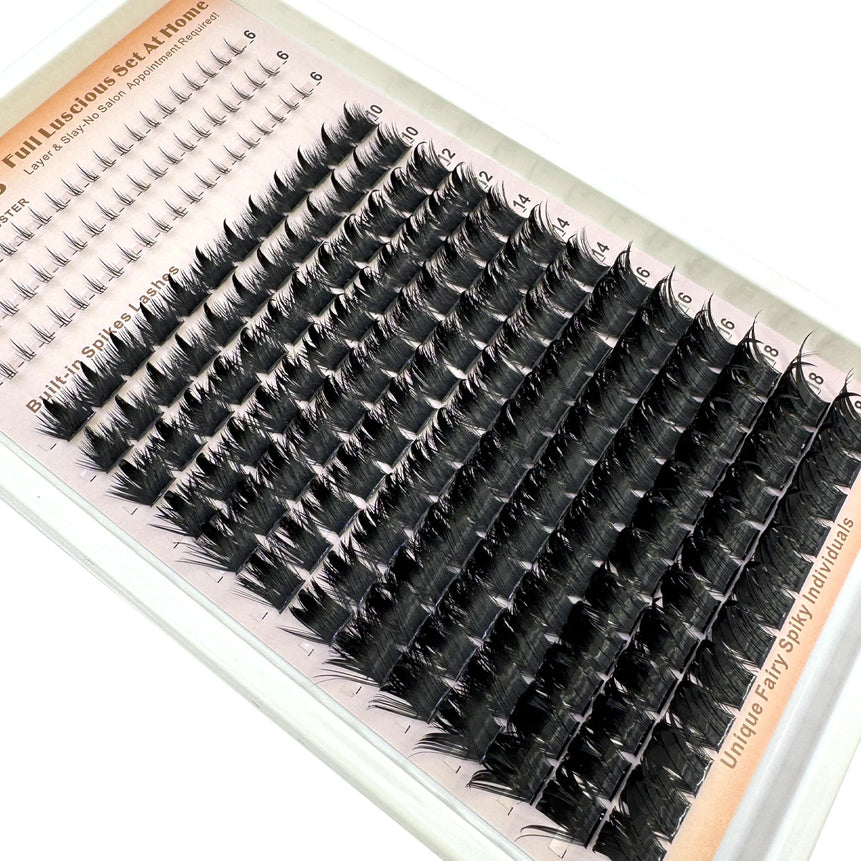 Wispy Lash Clusters with Spikes Salon-Like Eyelash Clusters DIY D Curve Cluster Eyelash Extensions Full Spiky Individual Lashes
