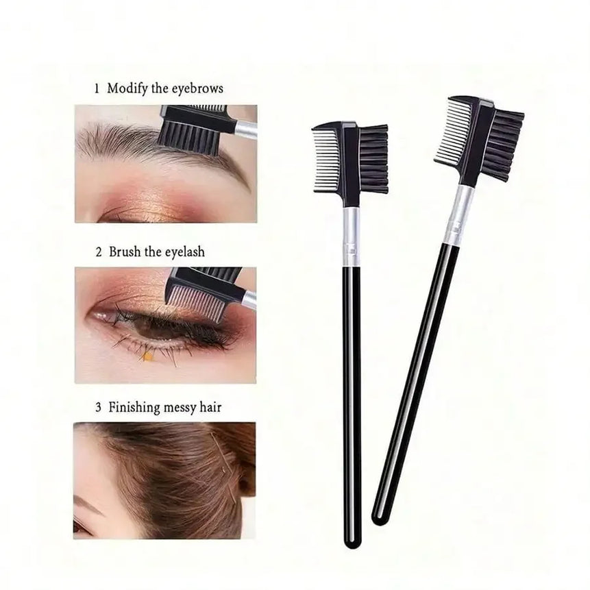 Eyebrow Brush,11-In-1 Eyelash Grooming Kit, Includes Eyelash Curler With Comb Separator, Eyelash Wand,  4 Silicone Refill Pads
