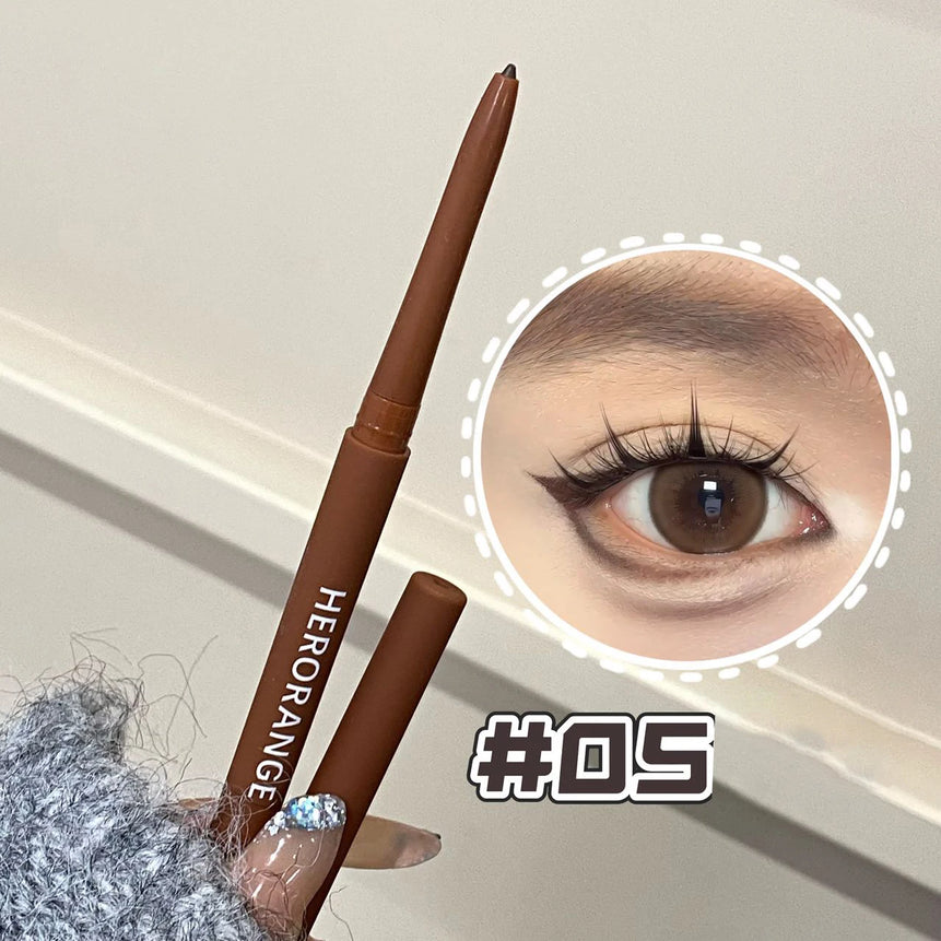 Ultra-fine Gel Eyeliner Pencil Black Brown Under Eye Liner Pen Waterproof Matte Aegyosal  Lying Silkworm Quick Drying Eye Makeup