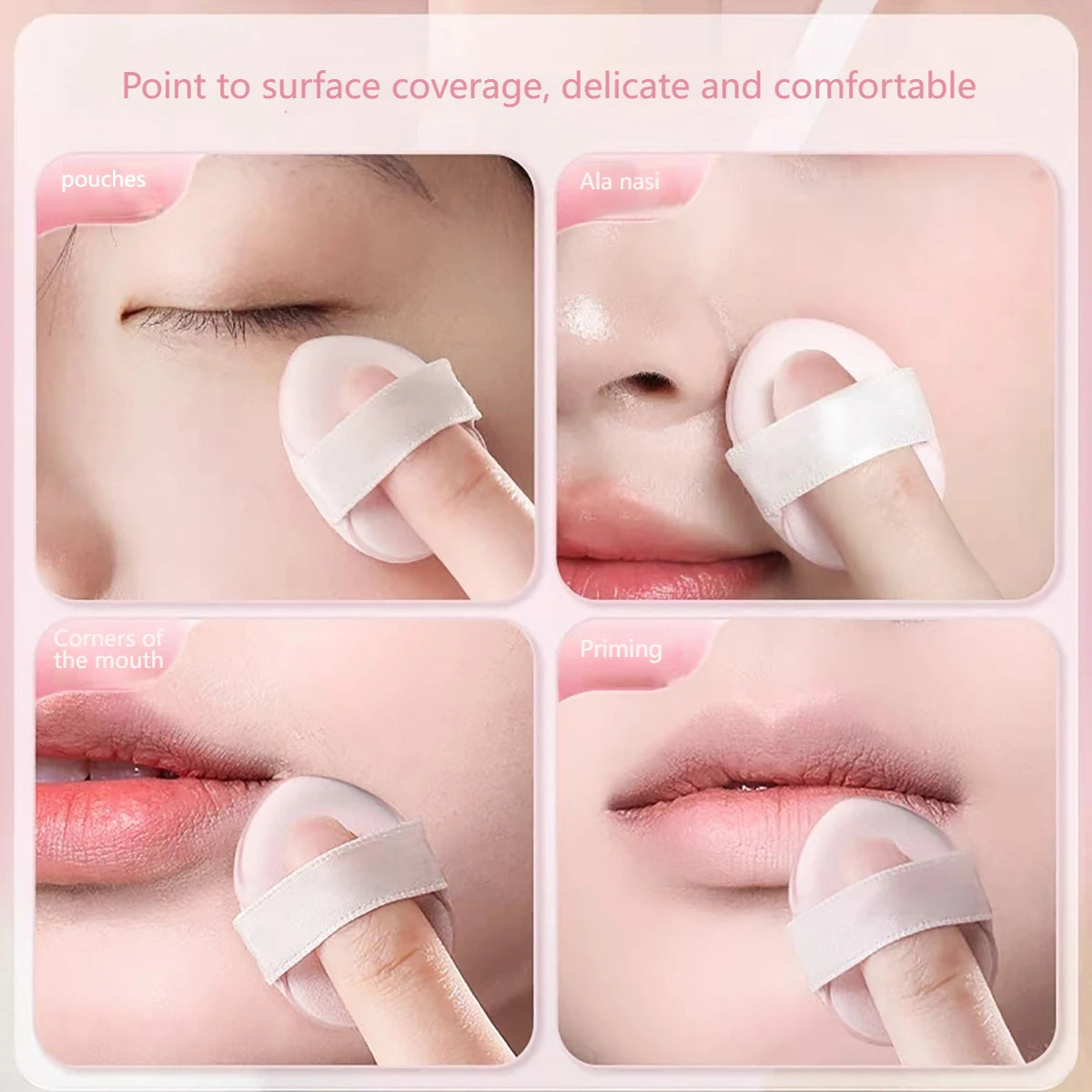Mini Finger Puff Small Air Cushion Powder Sponge For Face Concealer Bb Cream Sponge Puff Makeup Tool Wet And Dry Use Powder Puff