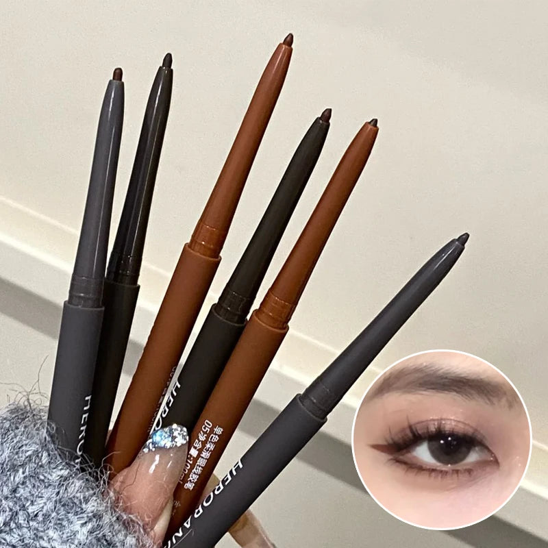 Ultra-fine Gel Eyeliner Pencil Black Brown Under Eye Liner Pen Waterproof Matte Aegyosal  Lying Silkworm Quick Drying Eye Makeup