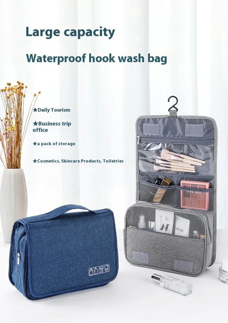 Foldable Toiletry Bag Organizer Hanging Storage Bathroom Makeup Case Cosmetic Bag Travel For Travel Business