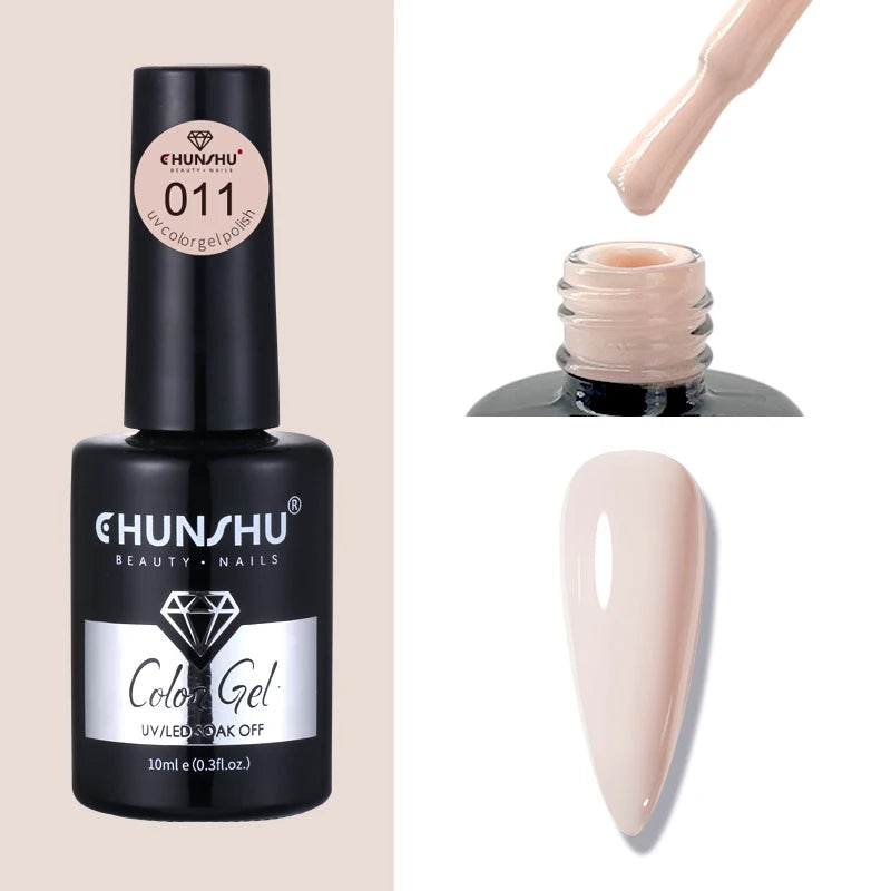 CHUNSHU 10ml Gel Nail Polish Soak Off Semi-Permanent Varnish Professional Salon UV LED Nails Art Gel No Smell All Seasons Colors