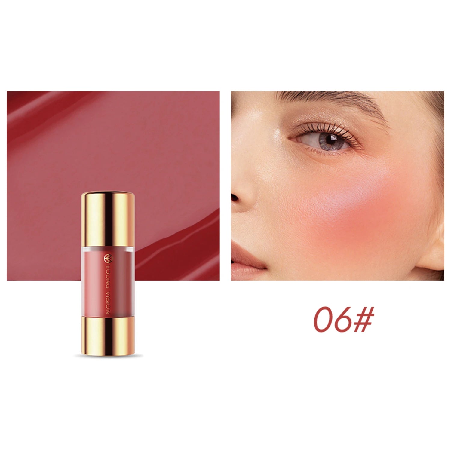YOUNG VISION 8 colors long-lasting Bottom press moisturizing easy makeup blush pencil solid creamy Liquid blusher
