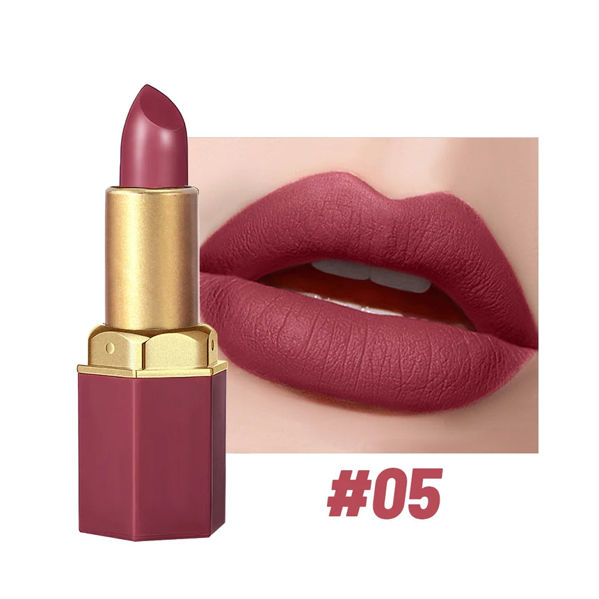 SAM SUGAR 6-Color Matte Lipstick ,  Non-Stick Cup Long-Lasting Velvet Finish, Smooth Matte Lip Color Waterproof Smudge-proof