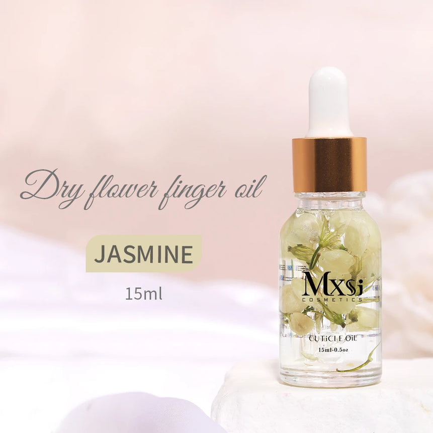 15ML Dried Flower Cuticle Nutrient Oil Nourish Restore Damaged Nails Vitamin Nail Polish Care Oil Soften Moisturizes Strength