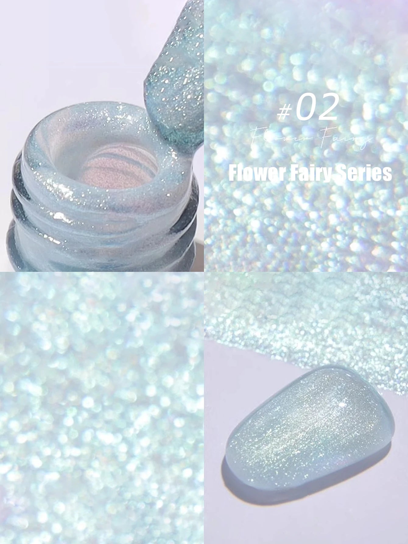MIANEL1-12pcs 12ML Pink Blue White Green Series With Explosive Glitter Gel Nail Polish, Popular Yun Brocade Diamond Gel Polish