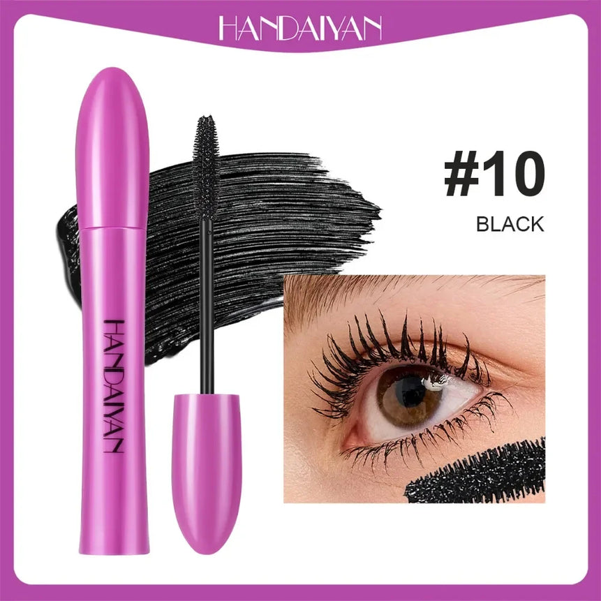 10 Color Waterproof Volumizing Mascara Smudge-Proof Curling Long-Lasting Sapphire Blue Pink Mascara for Bold Eye Look Cosmetics