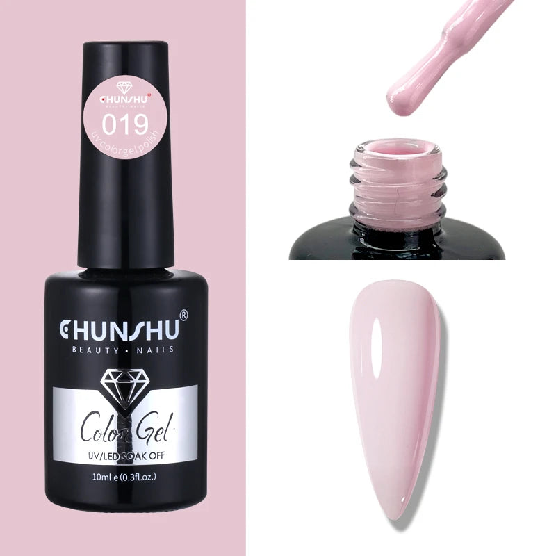 CHUNSHU 10ml Gel Nail Polish Soak Off Semi-Permanent Varnish Professional Salon UV LED Nails Art Gel No Smell All Seasons Colors