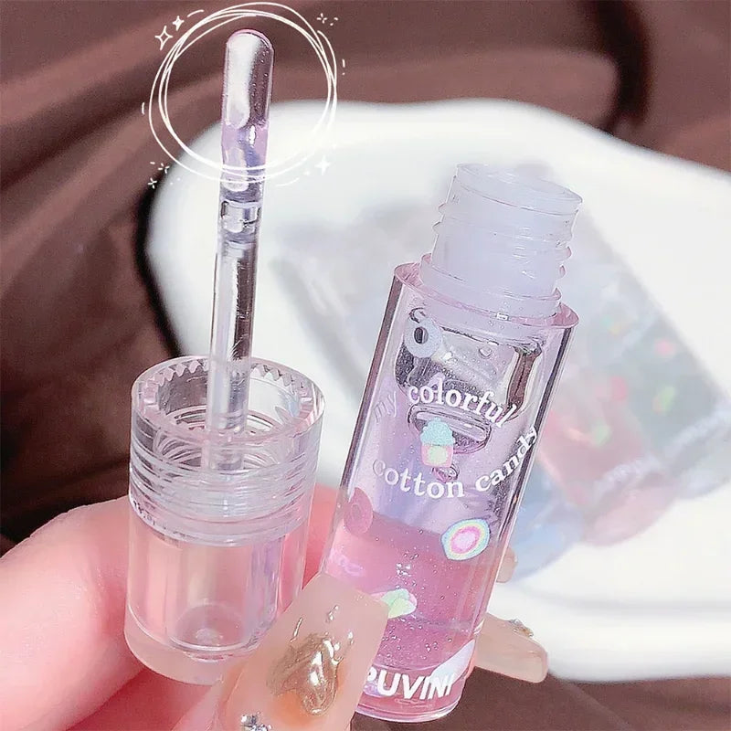 Mirror Water Glitter Lip Gloss Glossy Moisturizing Transparent Lip Oil Lasting Clear Primer Hydrating Plump Lipstick Makeup