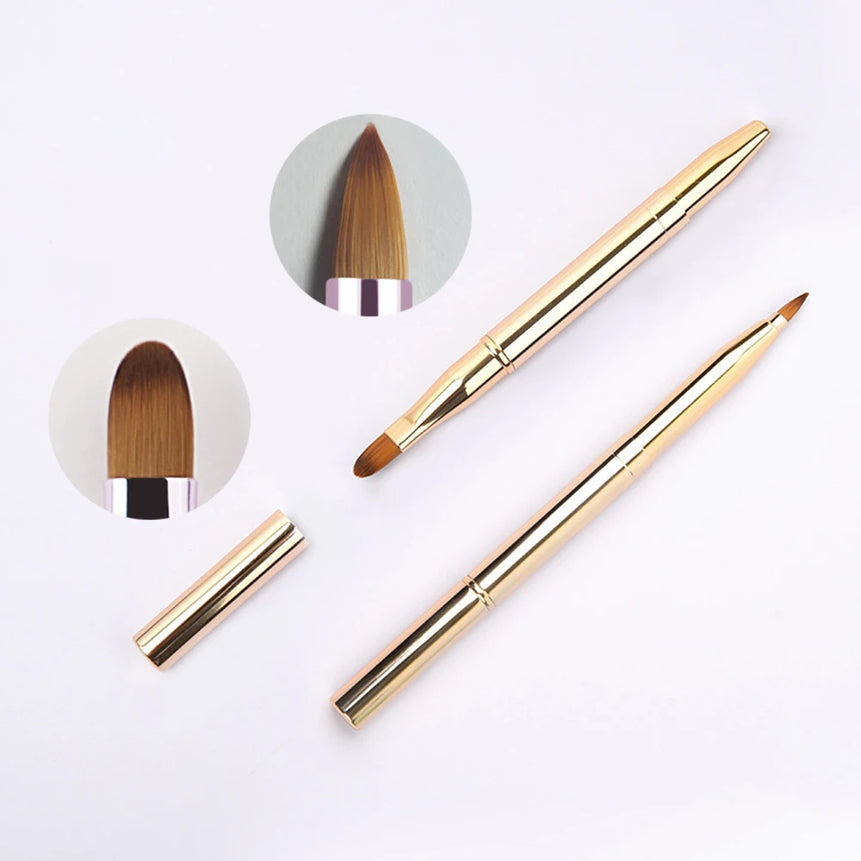 Lip Brush Telescopic Lip Brush Double Head Concealer Makeup Brush Lipstick Brush Portable Lip Brush Multi-function Makeup Tool