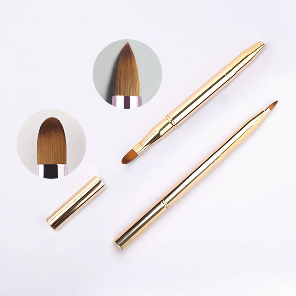 Lip Brush Telescopic Lip Brush Double Head Concealer Makeup Brush Lipstick Brush Portable Lip Brush Multi-function Makeup Tool